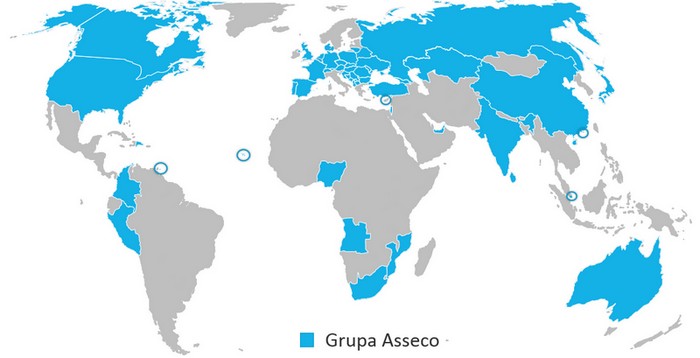 Grupa Asseco - lokalizacje